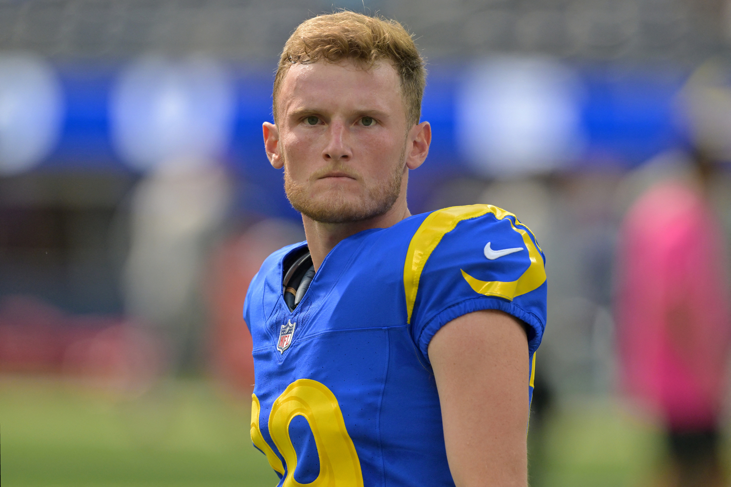 Rams' 150-pound kicker was seriously injured after trying to make a tackle