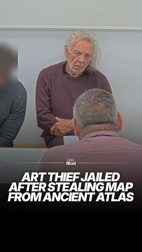 Art thief jailed after stealing map from ancient atlas in library