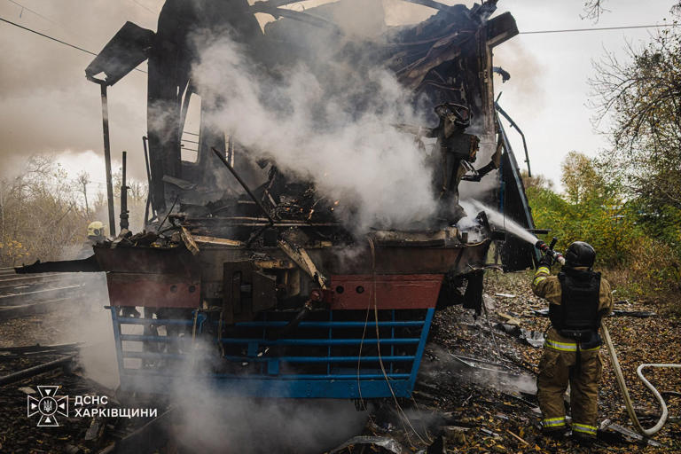 Russian drone strikes passenger train in Ukraine's Kharkiv region
