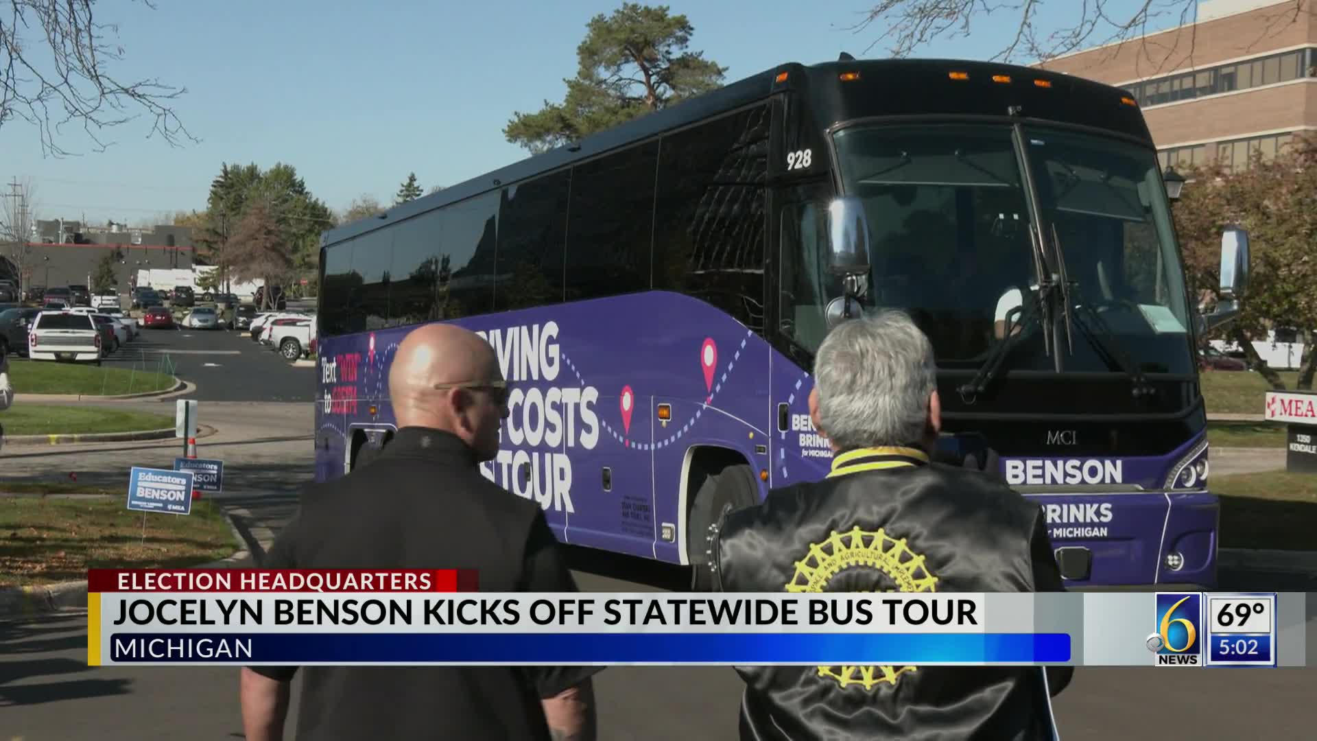 Benson kicks off statewide bus tour