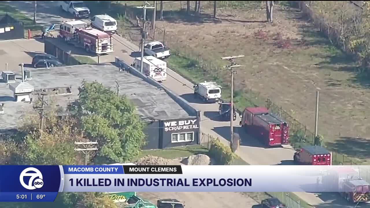 Man killed in industrial building explosion in Mount Clemens
