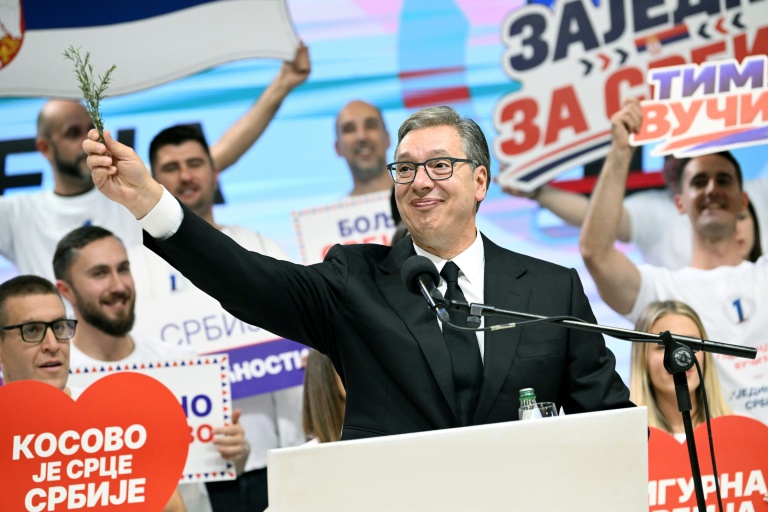Around 150,000 rally in Belgrade as Serbia heads to pivotal poll