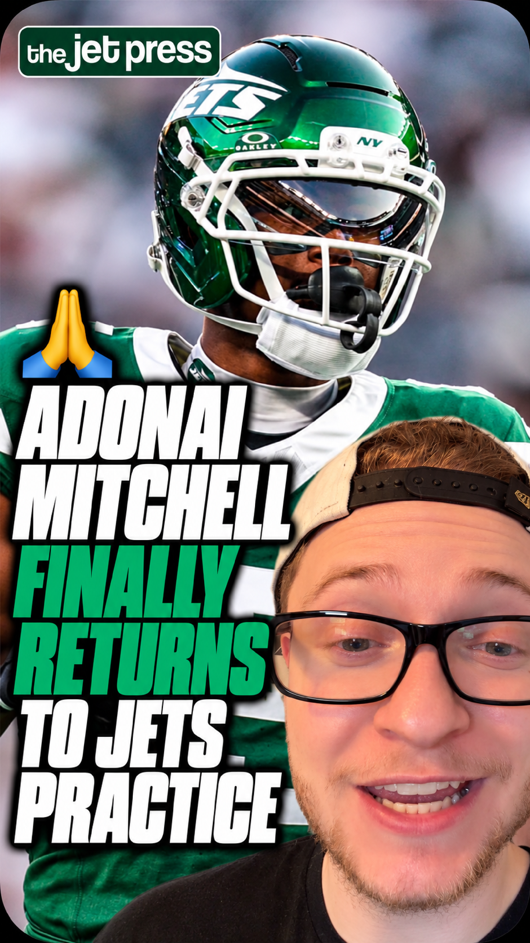 Adonai Mitchell finally returns to Jets practice 🙏