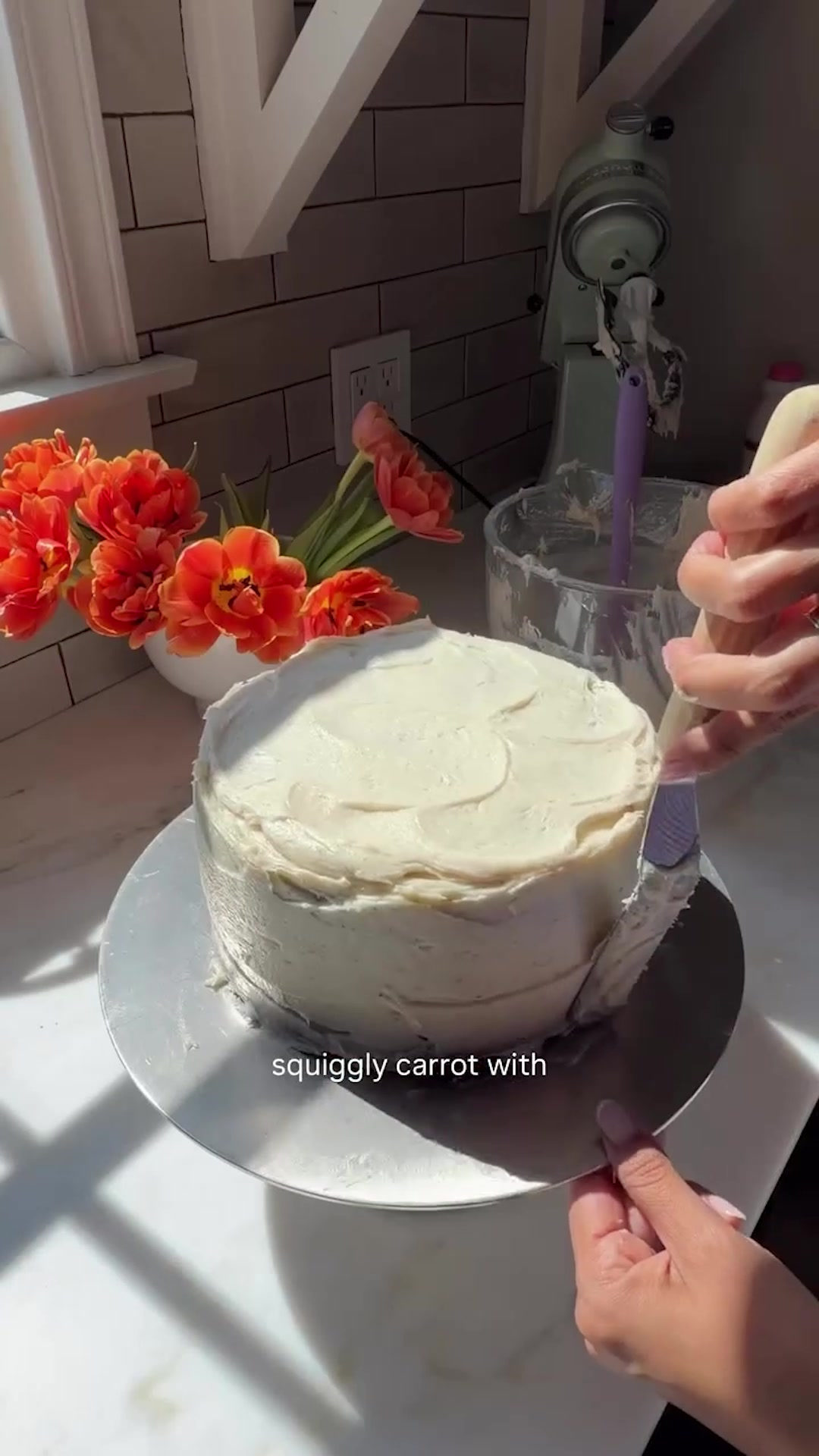 Soft carrot cake with brown butter frosting