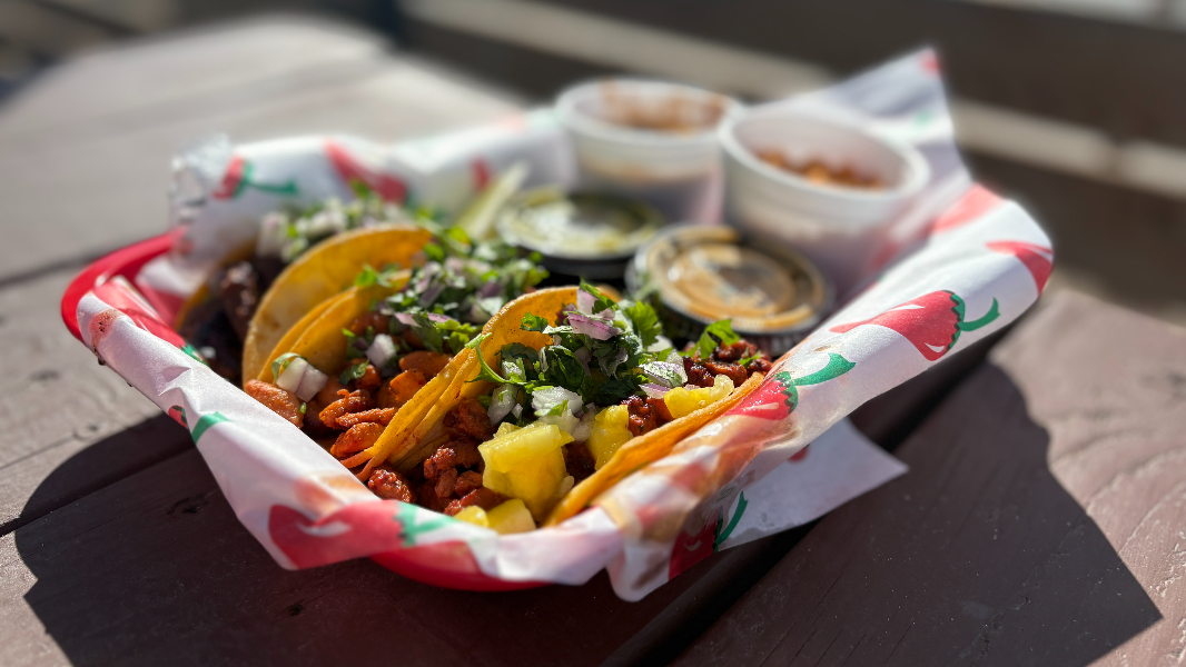New food truck Serrano's Mexican Street Kitchen operates on a busy ...