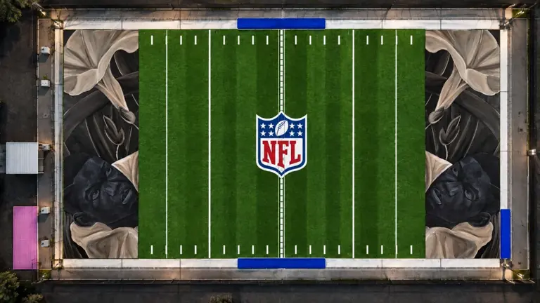 Why the NFL is painting a giant mural on the end zones of this football ...