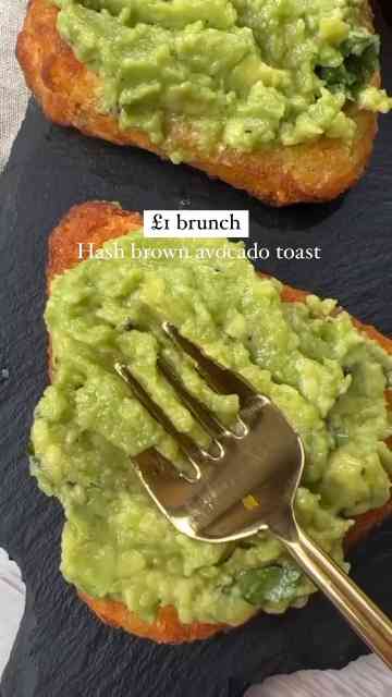 Crispy hash brown avocado toast