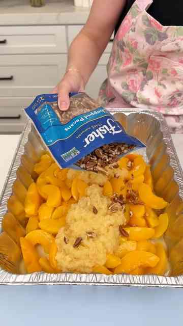 Quick and easy peach dessert salad