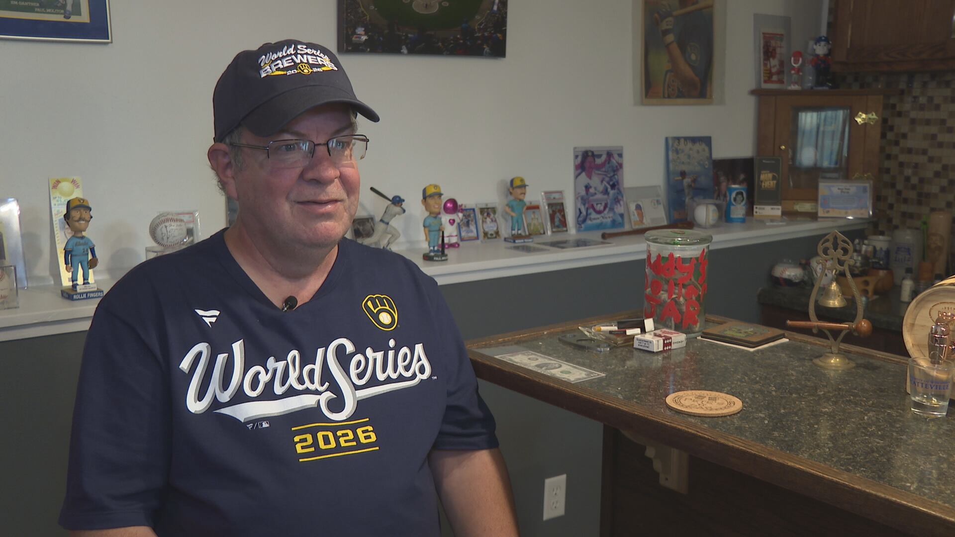 Brewers superfan’s DeForest basement bar showcases decades of memorabilia