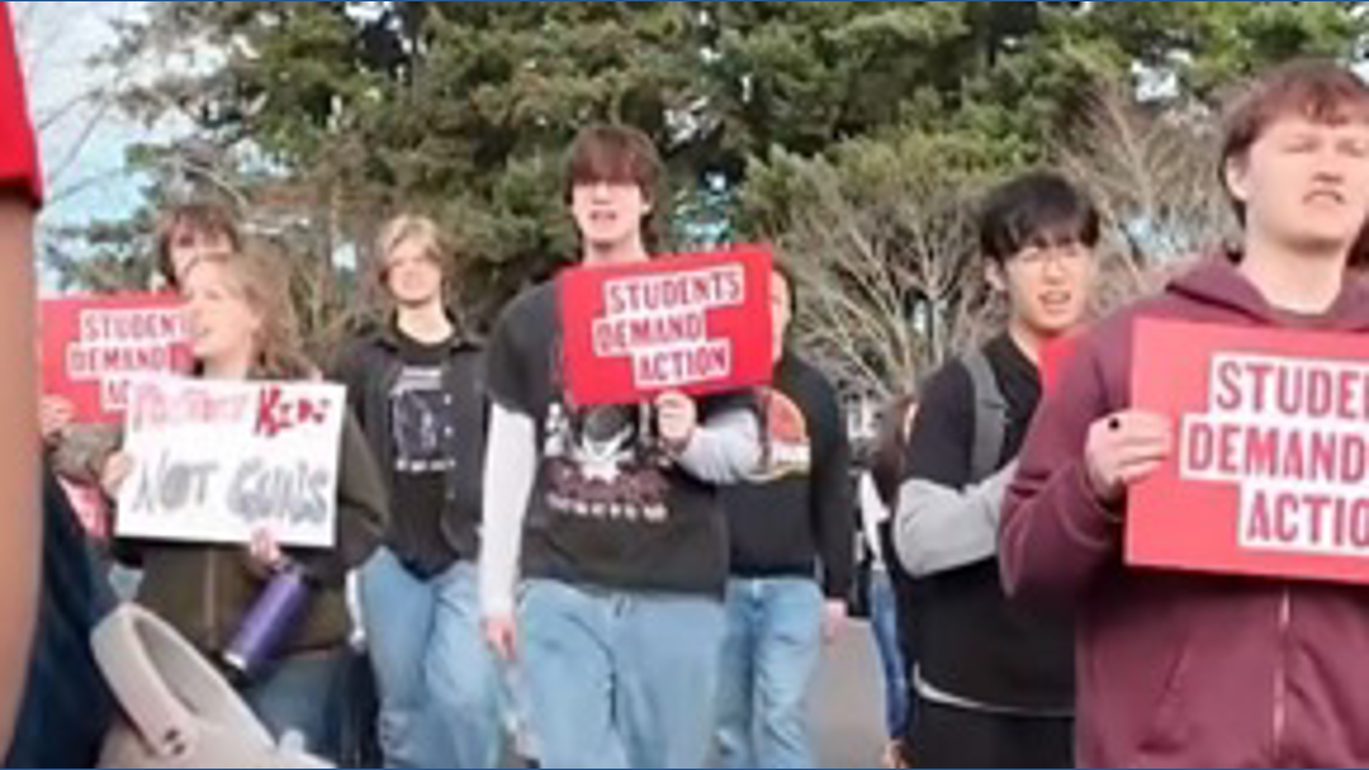 Gov. Kotek joins Lake Oswego high school students in gun safety walkout