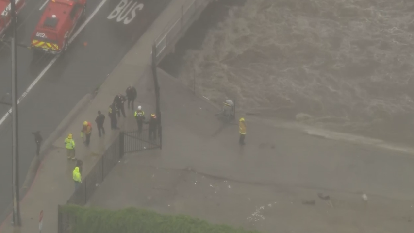 Man and woman rescued from water in North Hills, LAFD says