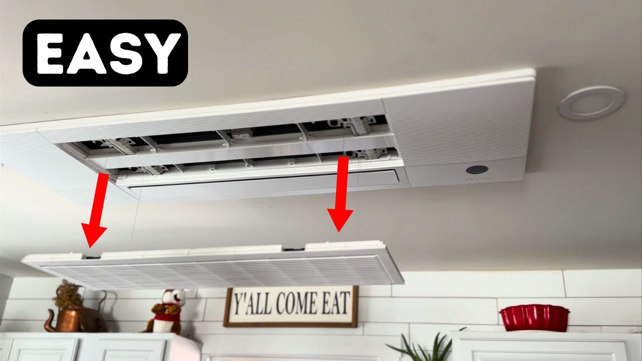 How to clean your MrCool mini split ceiling cassette filters