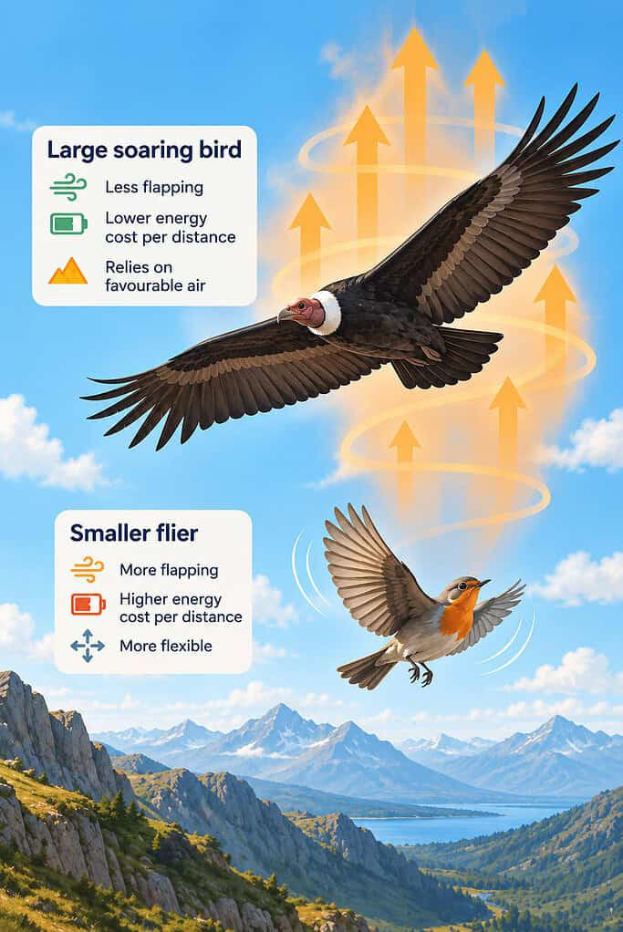 Flying can use less energy than swimming, and these birds have been ...