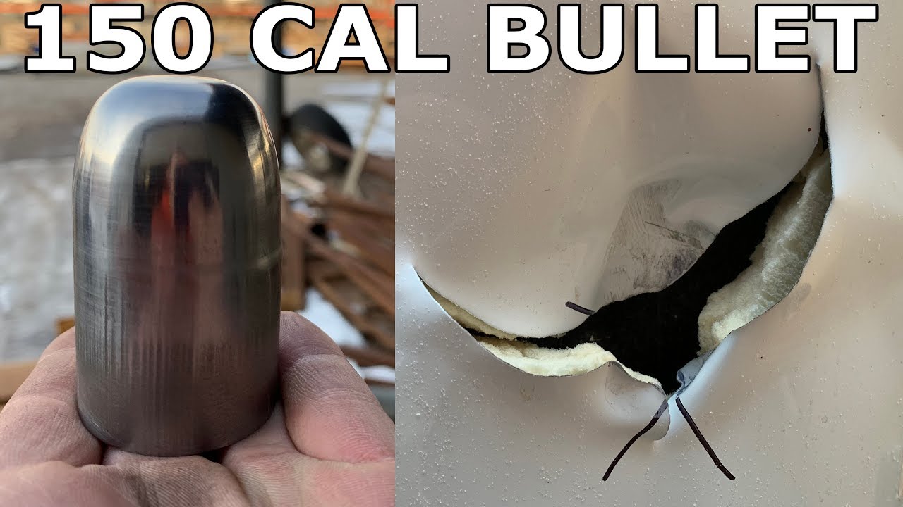 150 caliber round vs water heater - Waterjet Channel