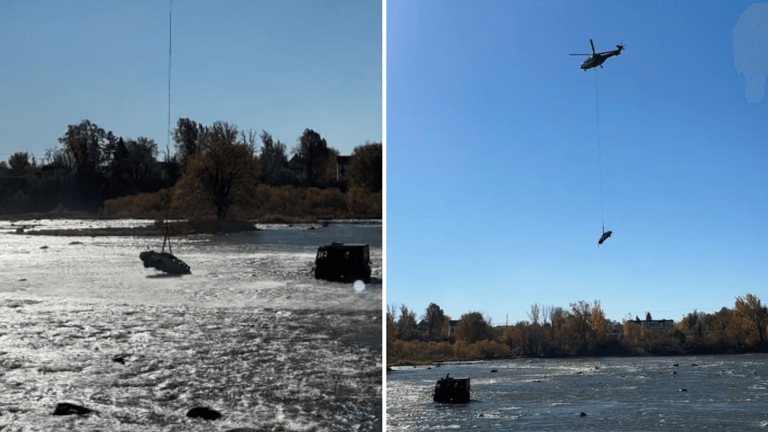 Une voiture coincée dans la rivière des Mille Îles a été repêchée par ...