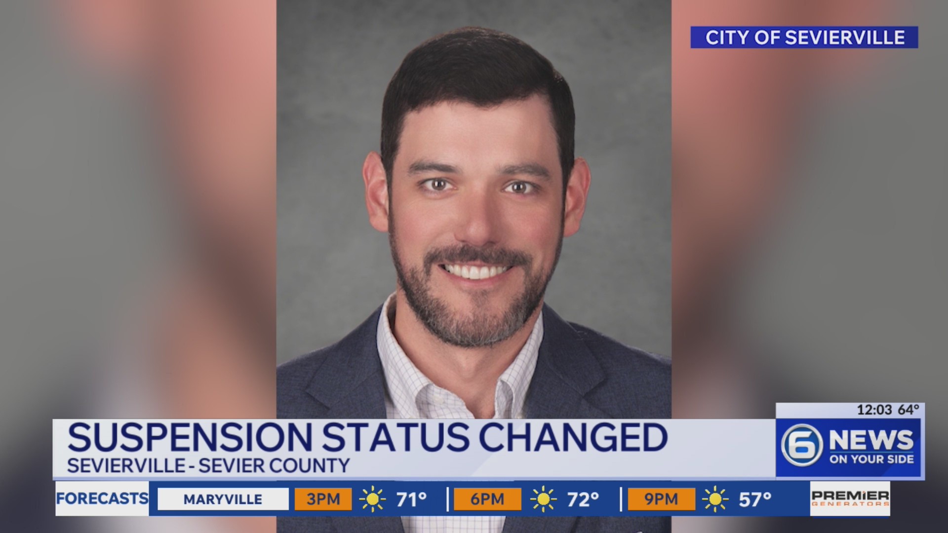 Suspension status changed for Sevierville administrator