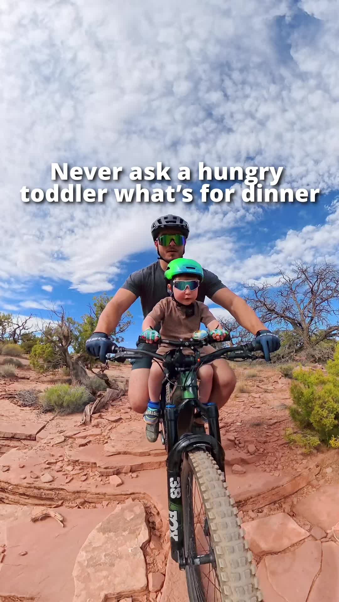 Trail riding with a toddler