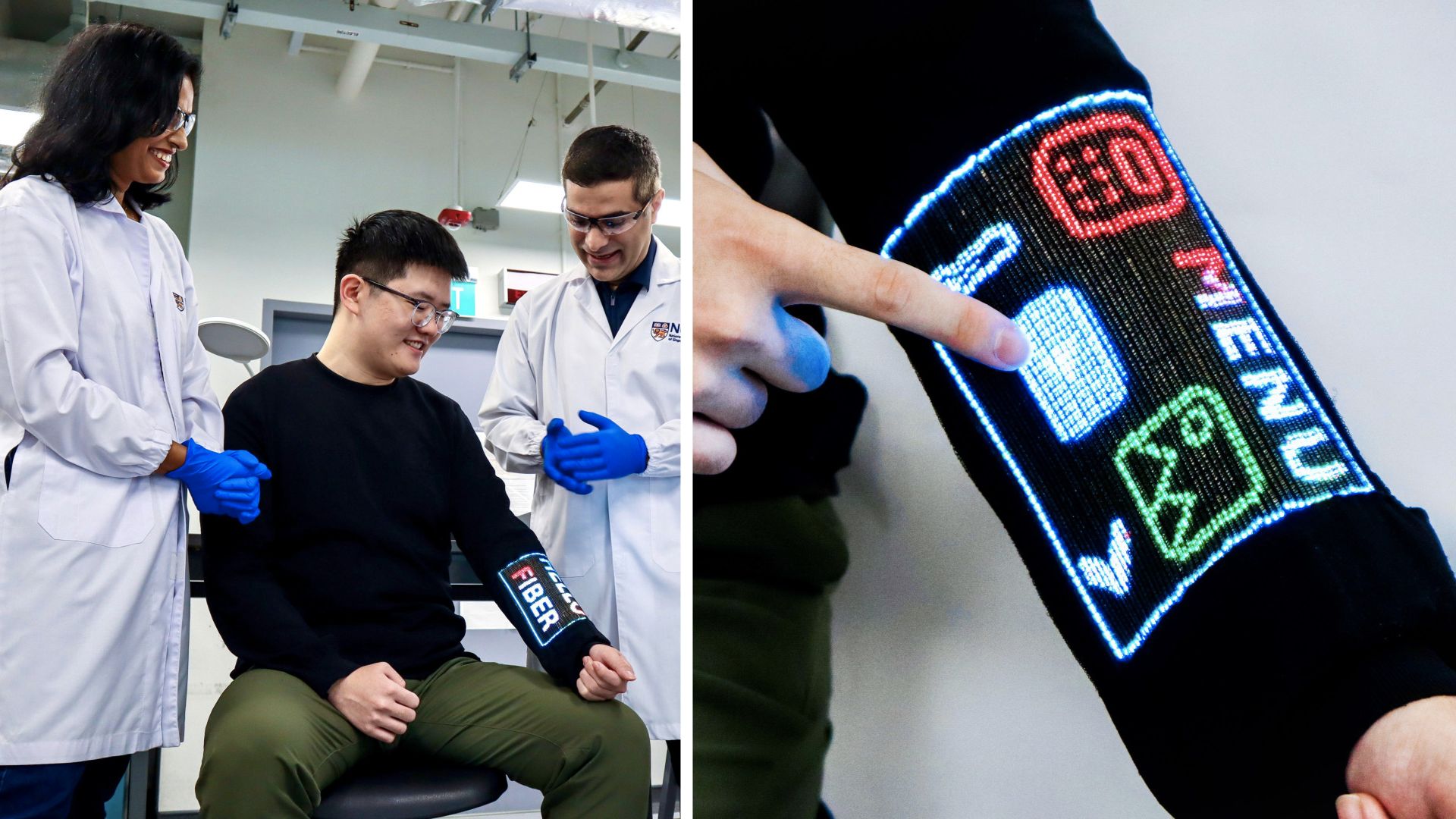World-first touchscreen built into garment showcased, displays videos ...