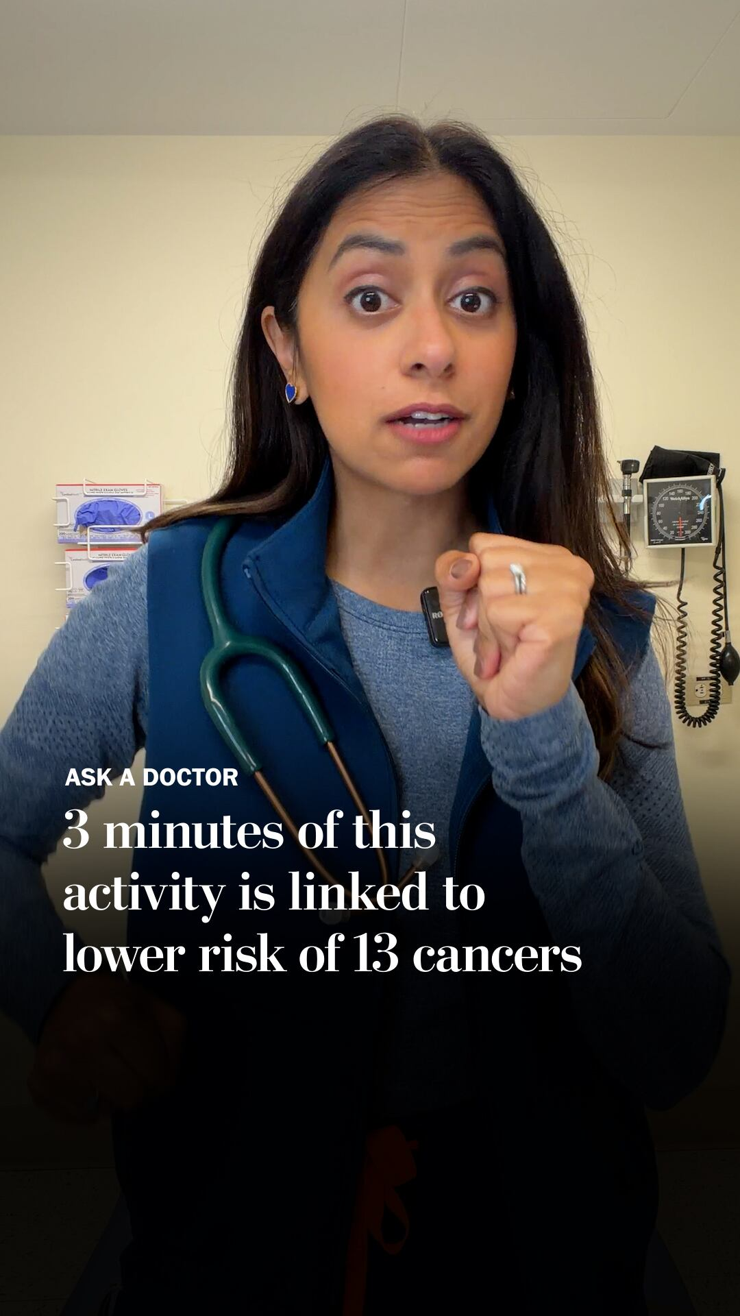 3 minutes of this activity is linked to lower risk of 13 cancers