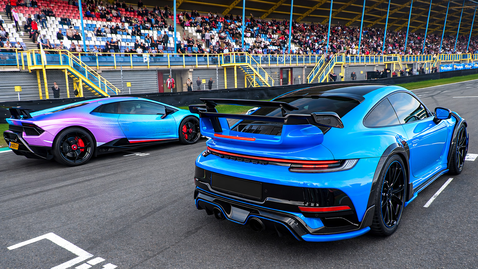 800 HP Porsche TECHART GT Street R takes on the Lamborghini Huracán ...