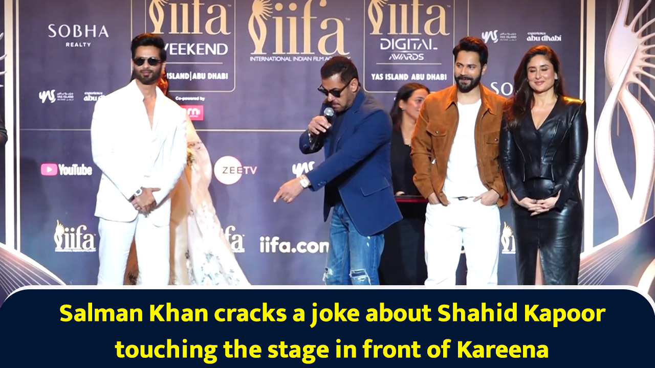 Salman Khan cracks a joke about Shahid Kapoor touching the stage in ...