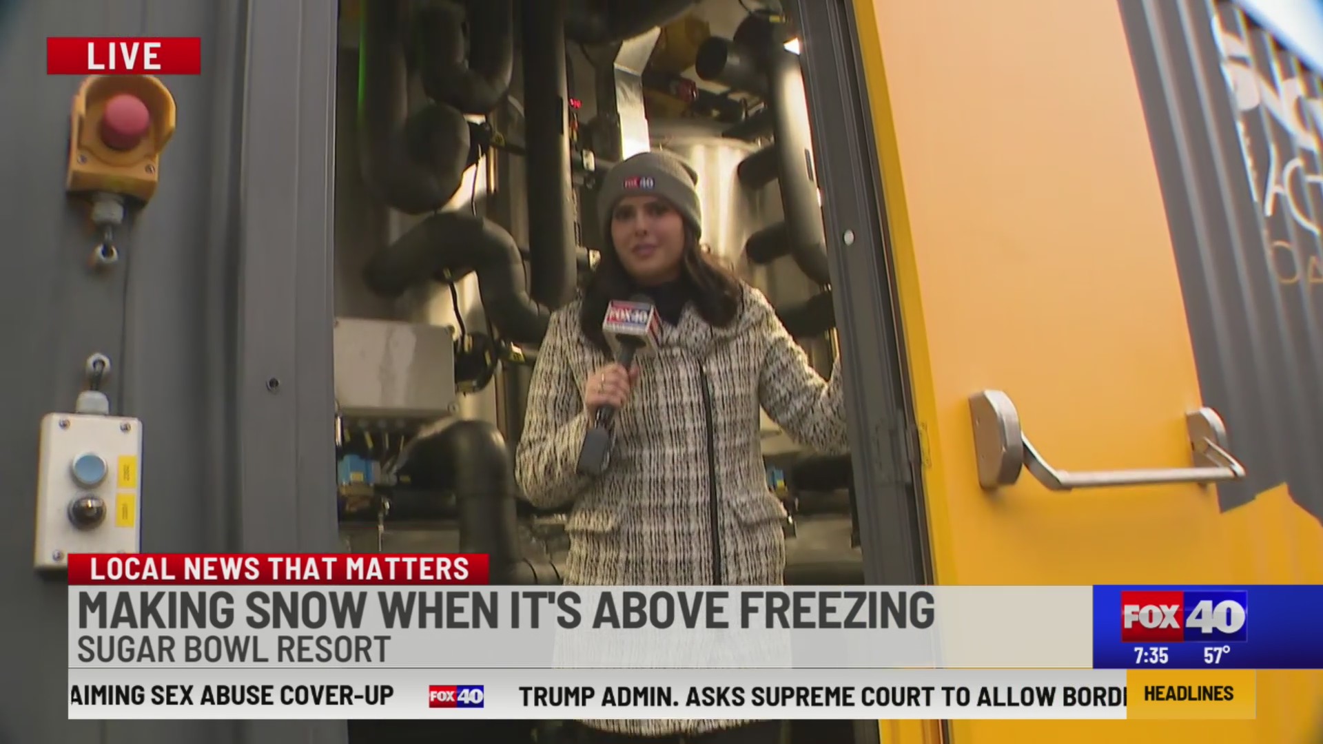 New machine helps build snow for Sugar Bowl Resort