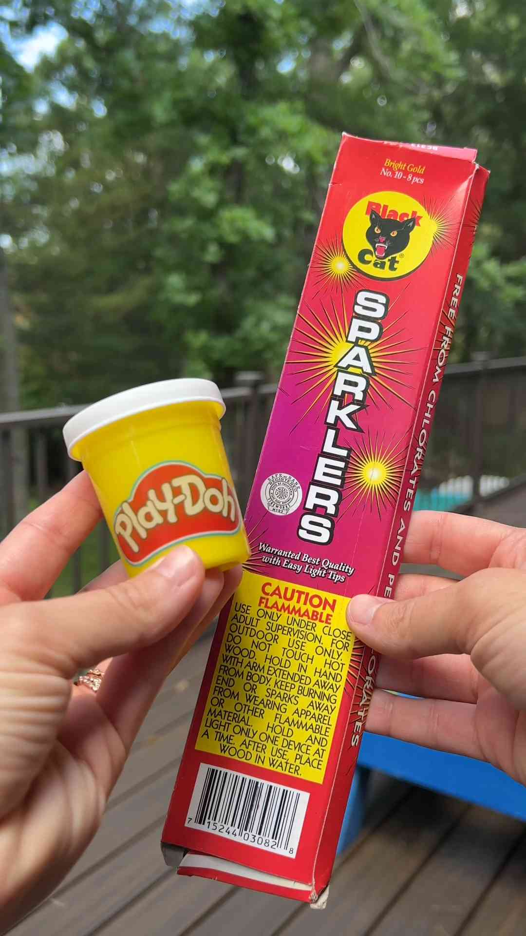 DIY Play-Doh firework experiment