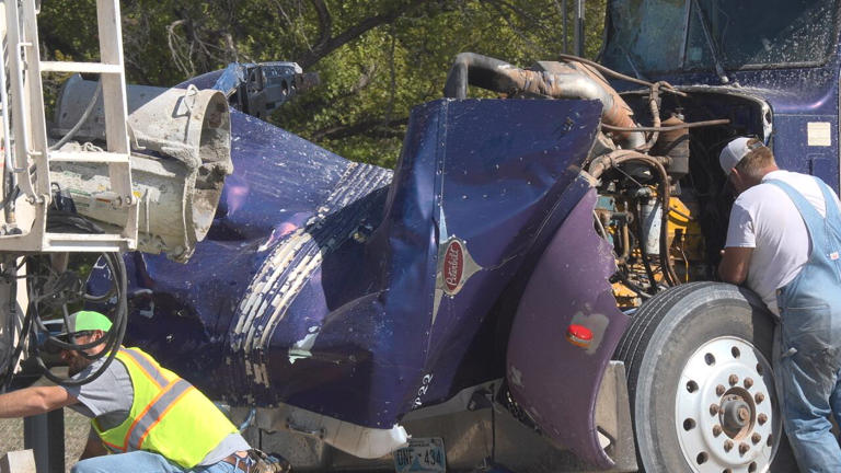 Concrete mixer truck involved in wreck on Rogers Lane, 38th Street ...