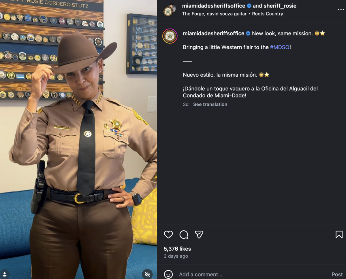 Sheriff's cowboy hats come with a cost. See the fashion statement and ...