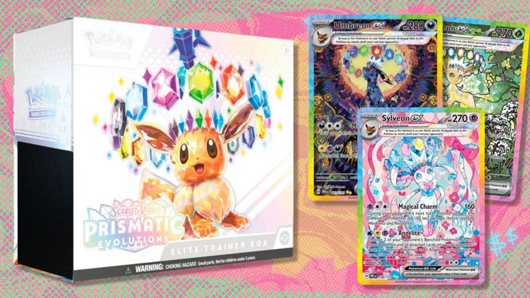 The Pokémon TCG Prismatic Evolutions Elite Trainer Box is down to its ...