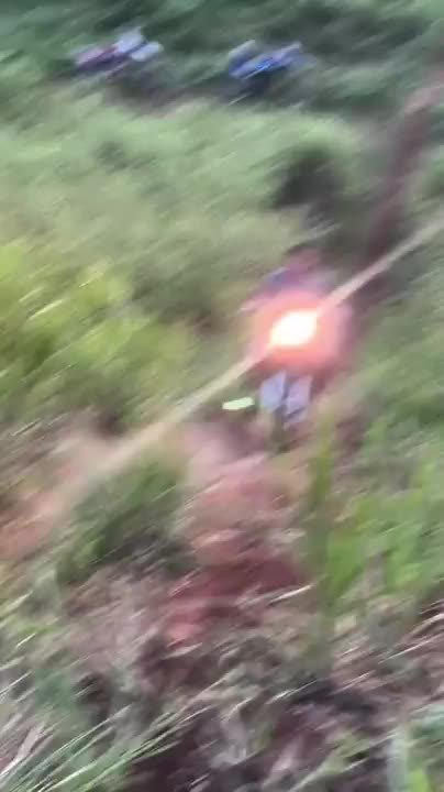 Man loses balance and falls off dirt bike while riding uphill