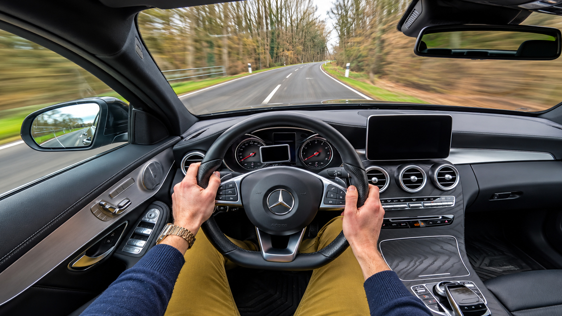 Mercedes C450 AMG W205 V6 biturbo POV driving experience