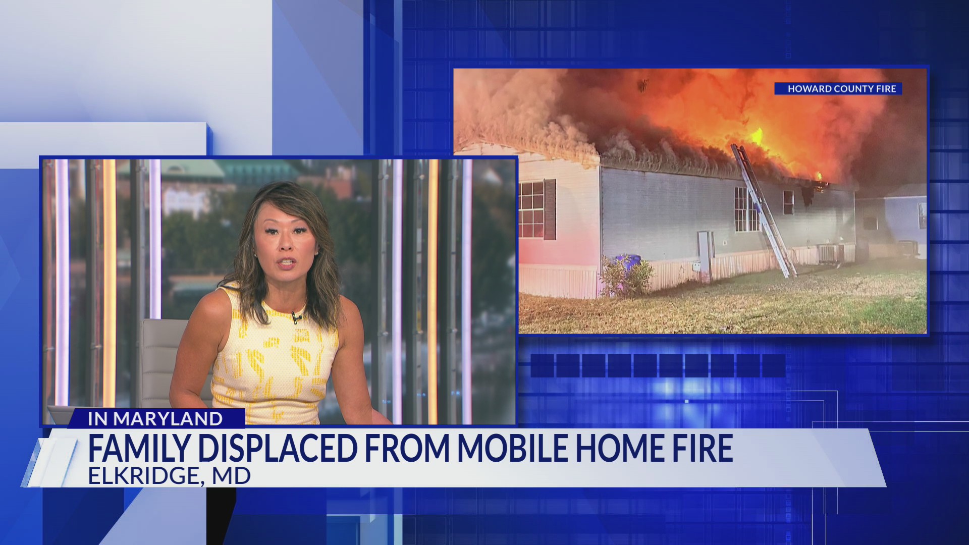Family displaced after fire destroys Howard County home