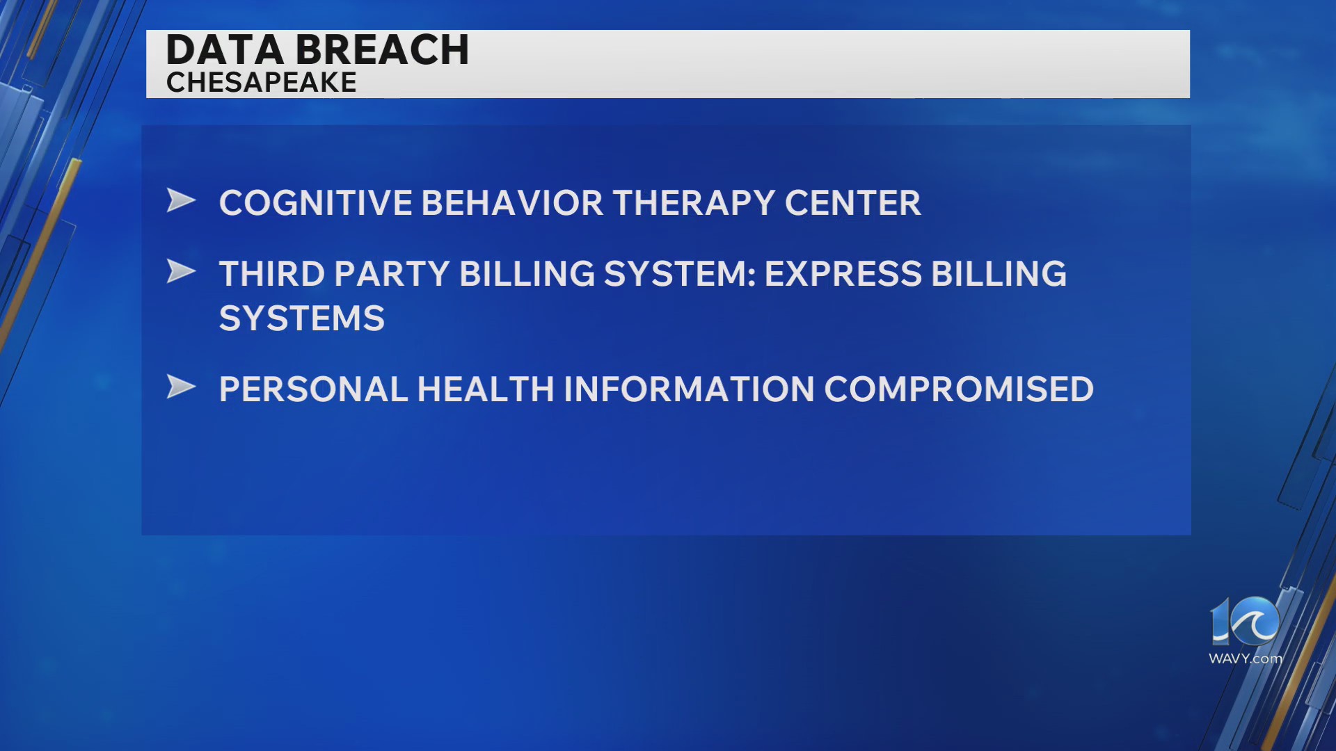 Data breach at Chesapeake business