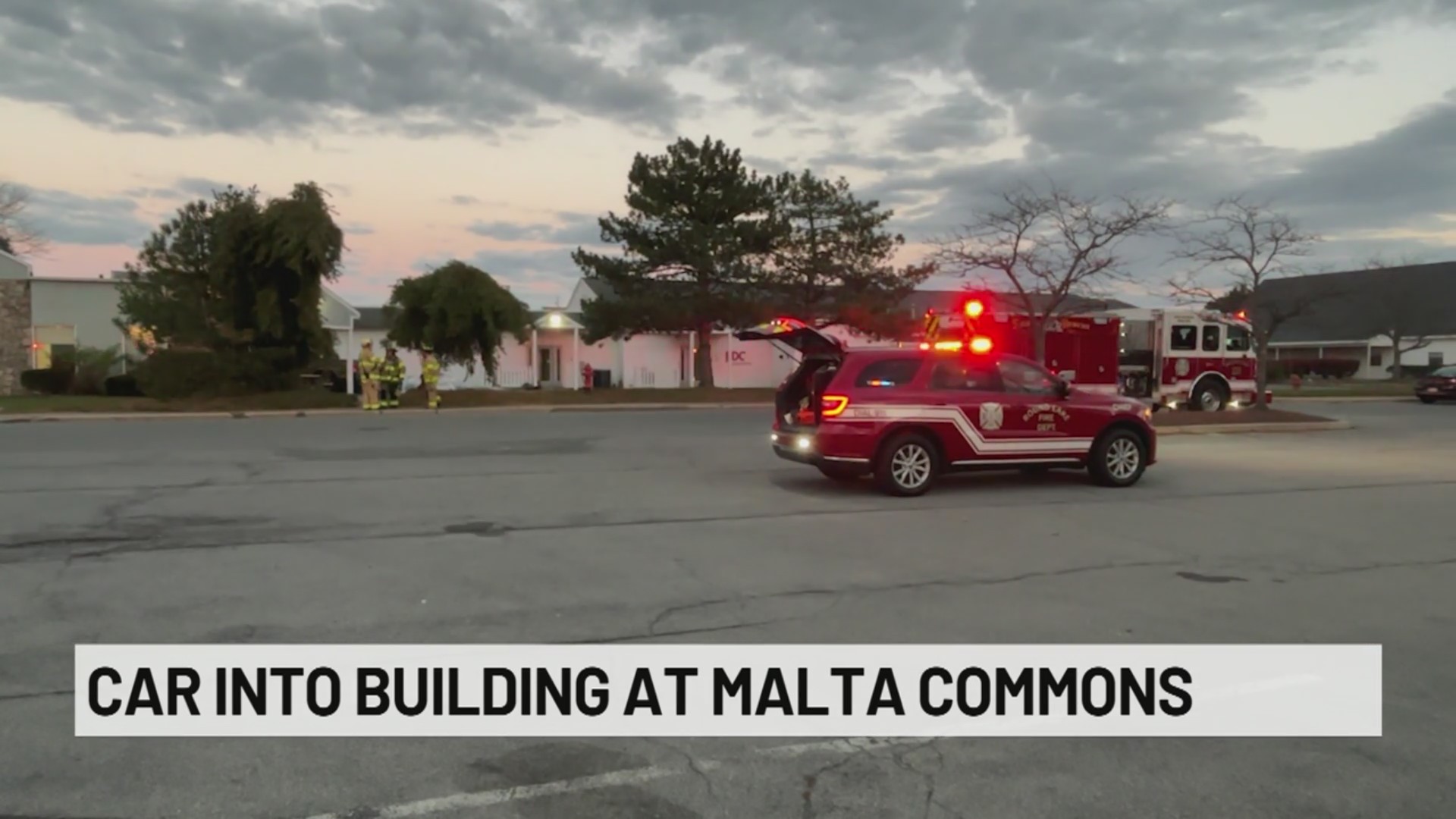 Car crashes into building at Malta Commons, investigation underway