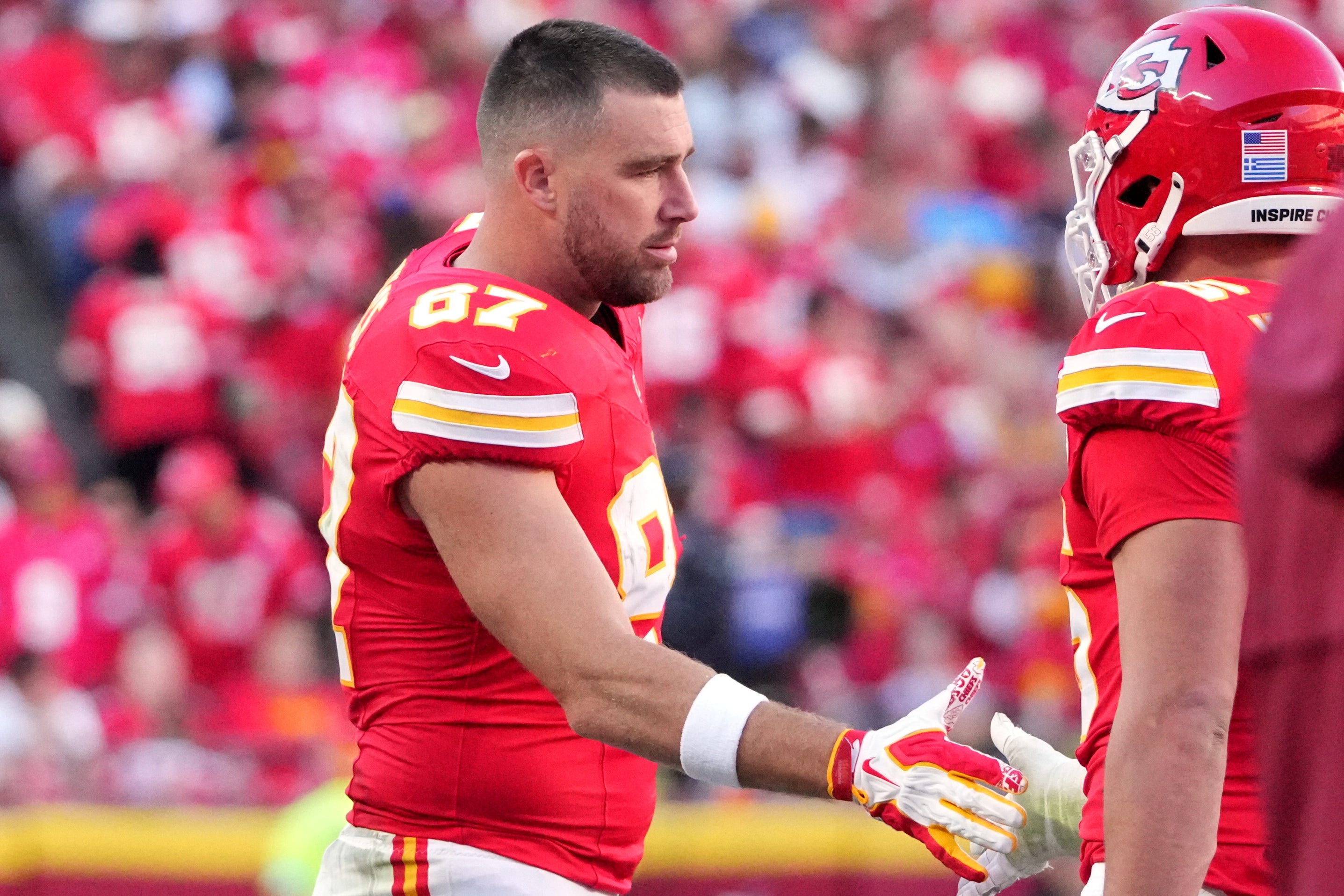 Travis Kelce limited at practice