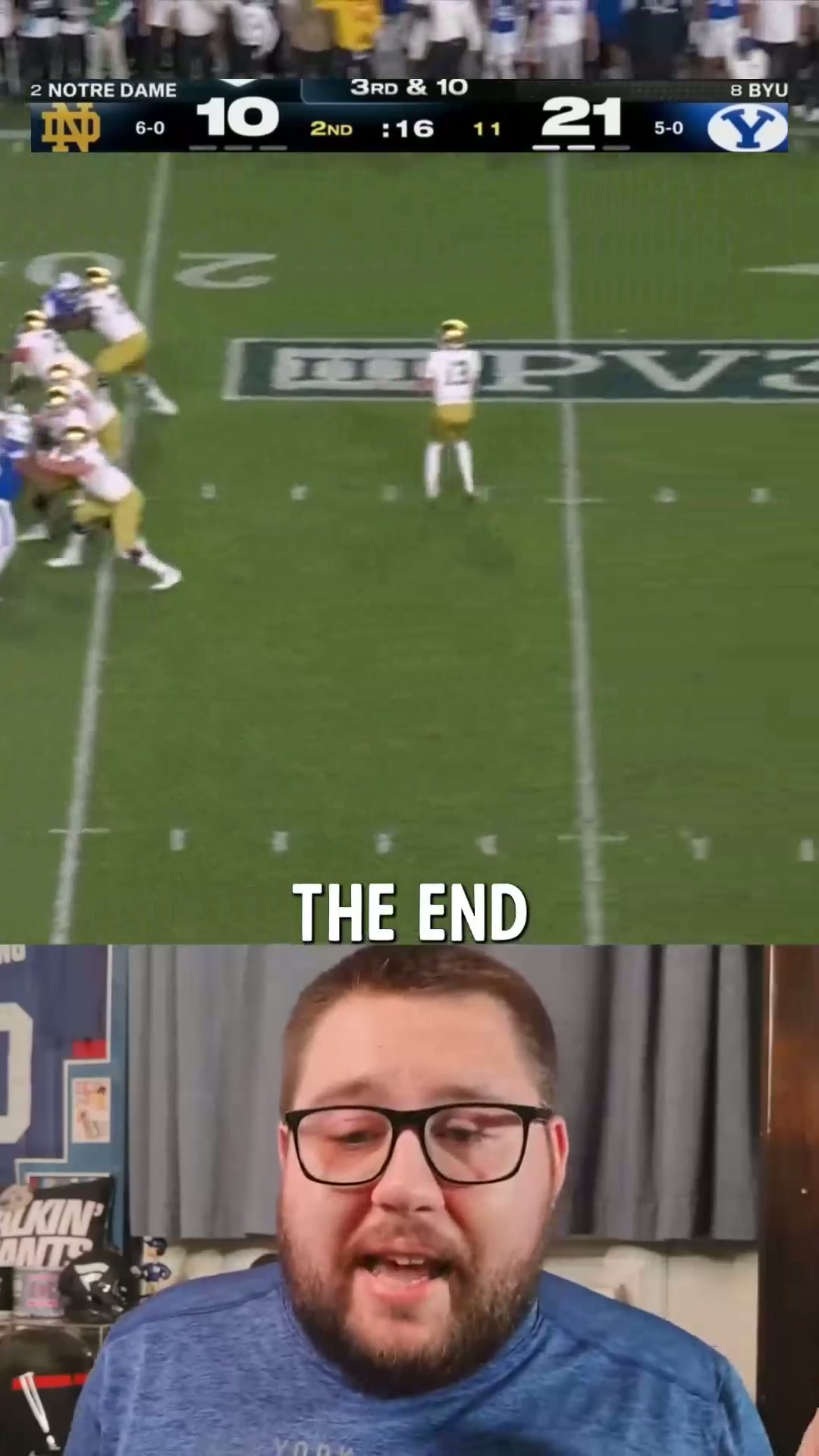 BYU defender recognizes that CJ Carr fumbled the spike attempt