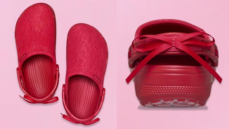 Crocs’ brand new lace clogs with ribbon bows are made for the holidays