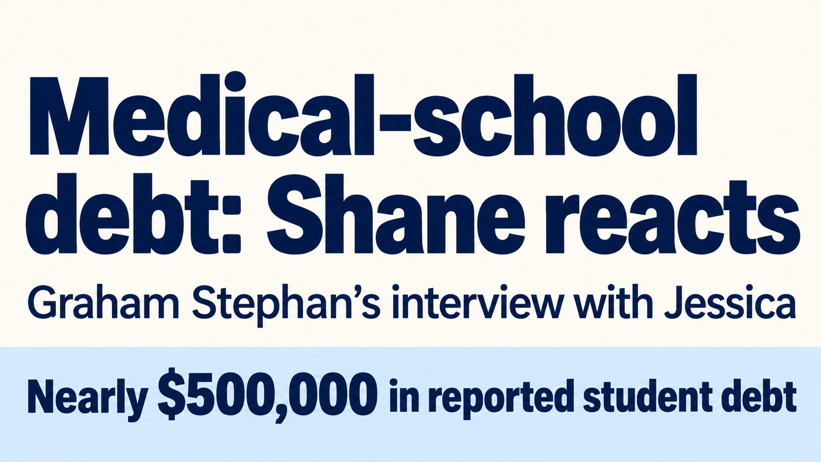 Shane reacts to Graham Stephan’s interview about nearly $500,000 in ...