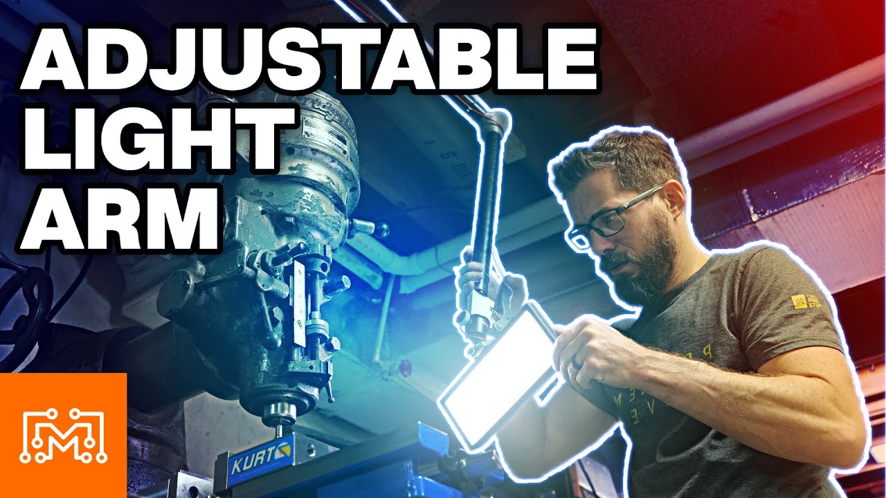 Building an adjustable work light arm