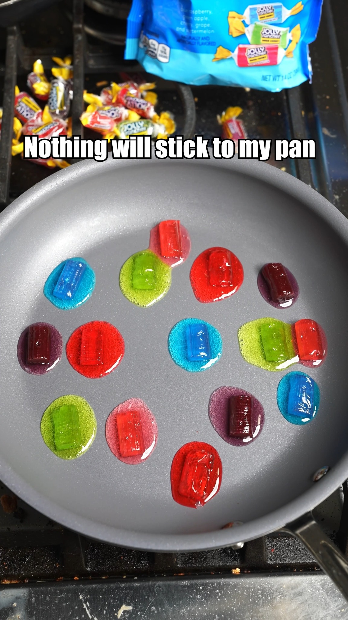 Will Jolly Ranchers stick to my pan?