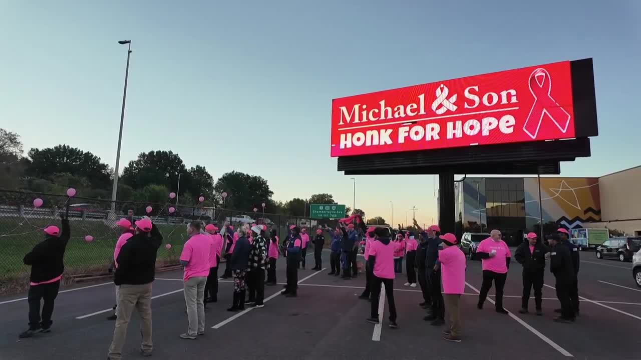 Sea of pink just off I-95 in Virginia
