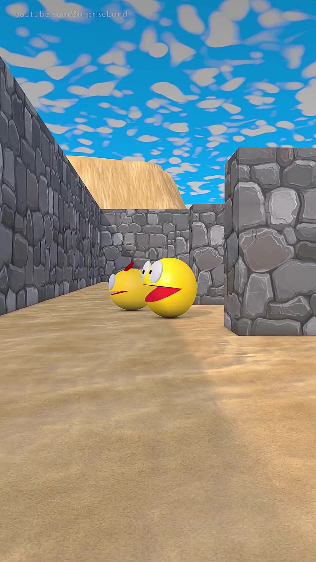 When candy goes wrong… Ms. Pacman becomes a giant!💥#shorts #pacman #funny