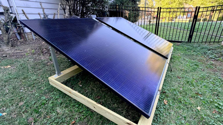 I made a movable mount for my backyard solar panels, and it doubled ...