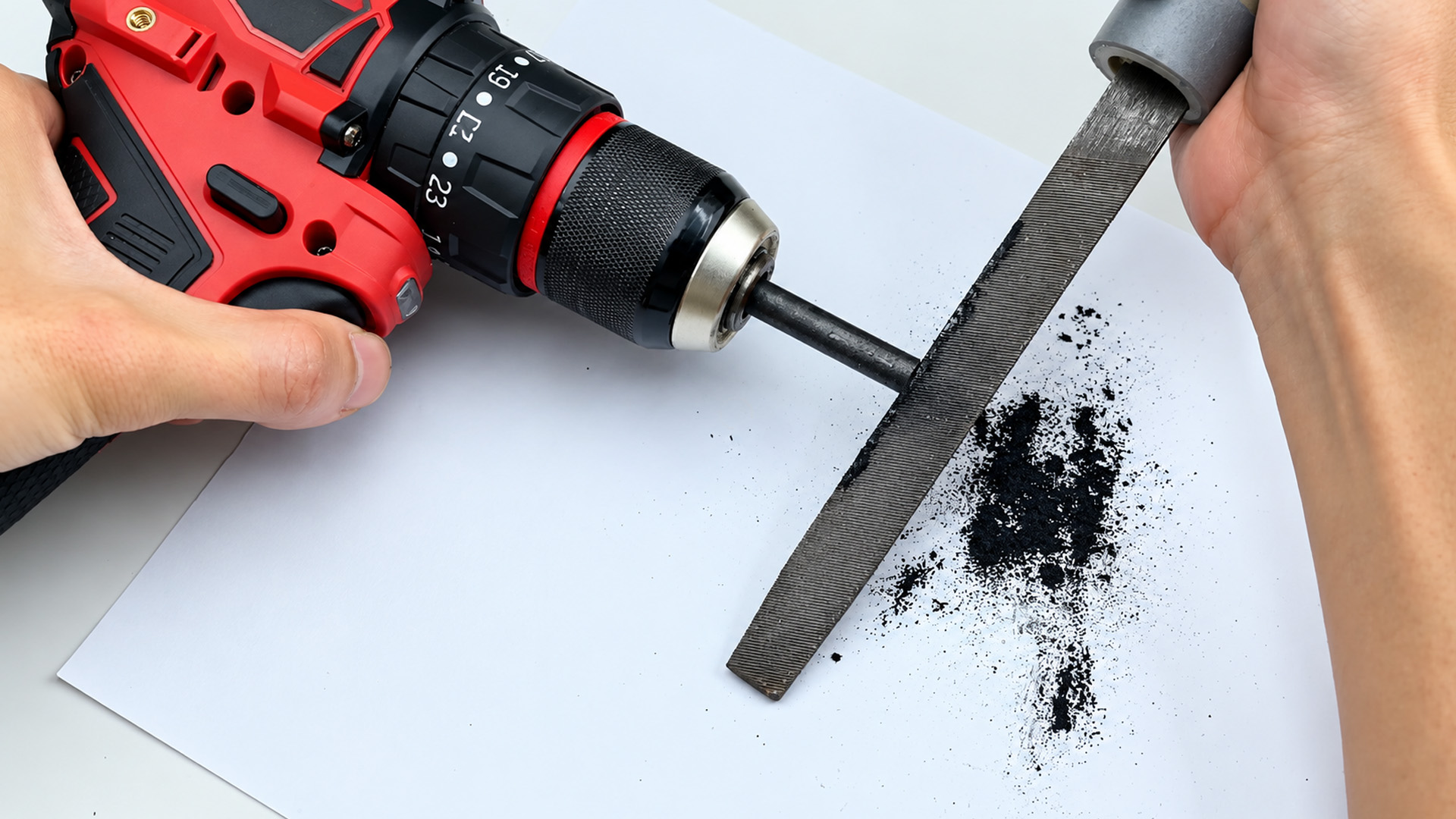 Old battery carbon rod used to make angle grinder brushes