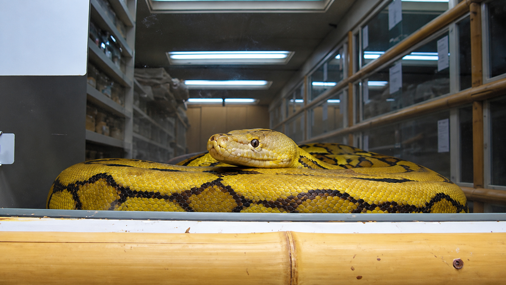 Inside the breeding room full of rare snakes