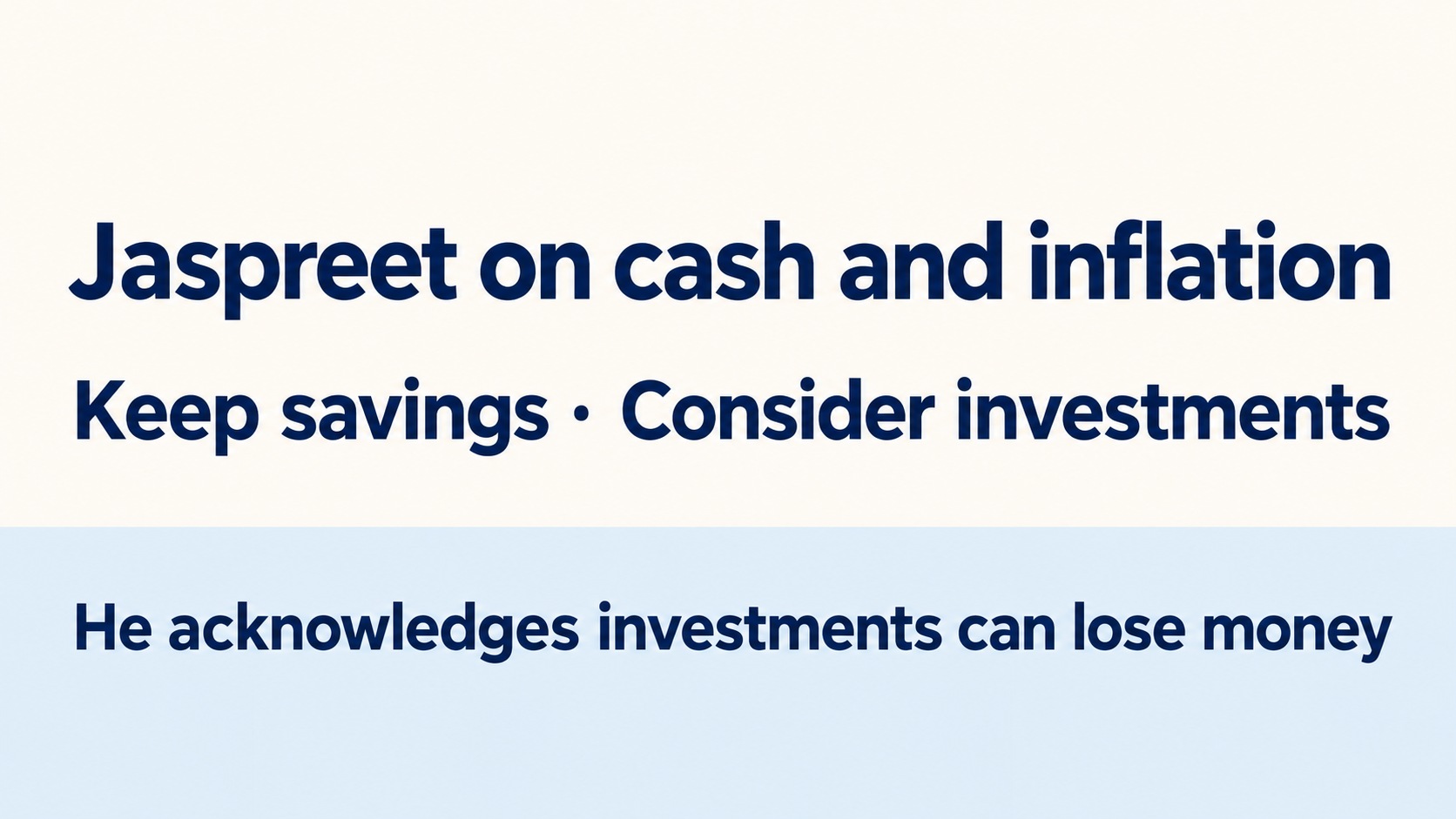 Inflation and bank savings: Jaspreet’s case for investing and building ...
