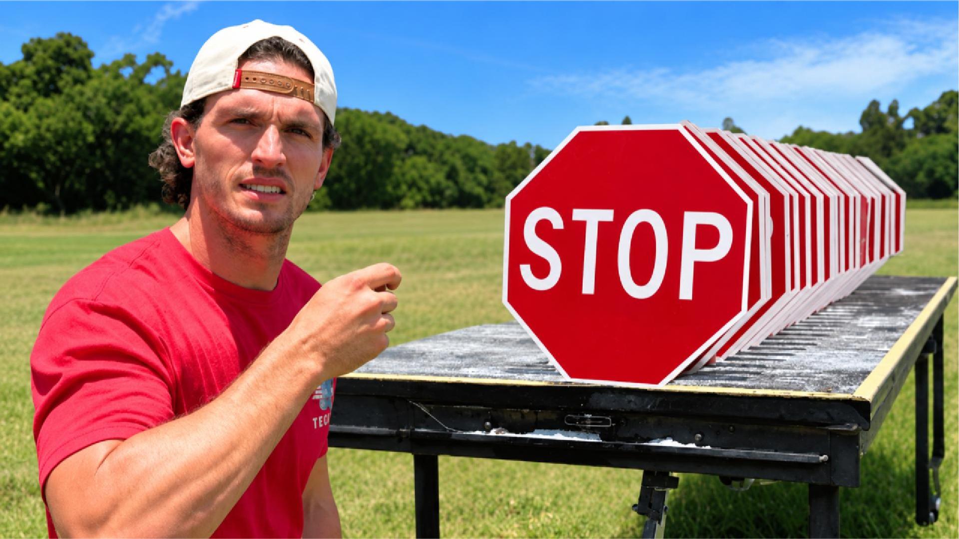 How many stop signs does it take to stop a 50 cal