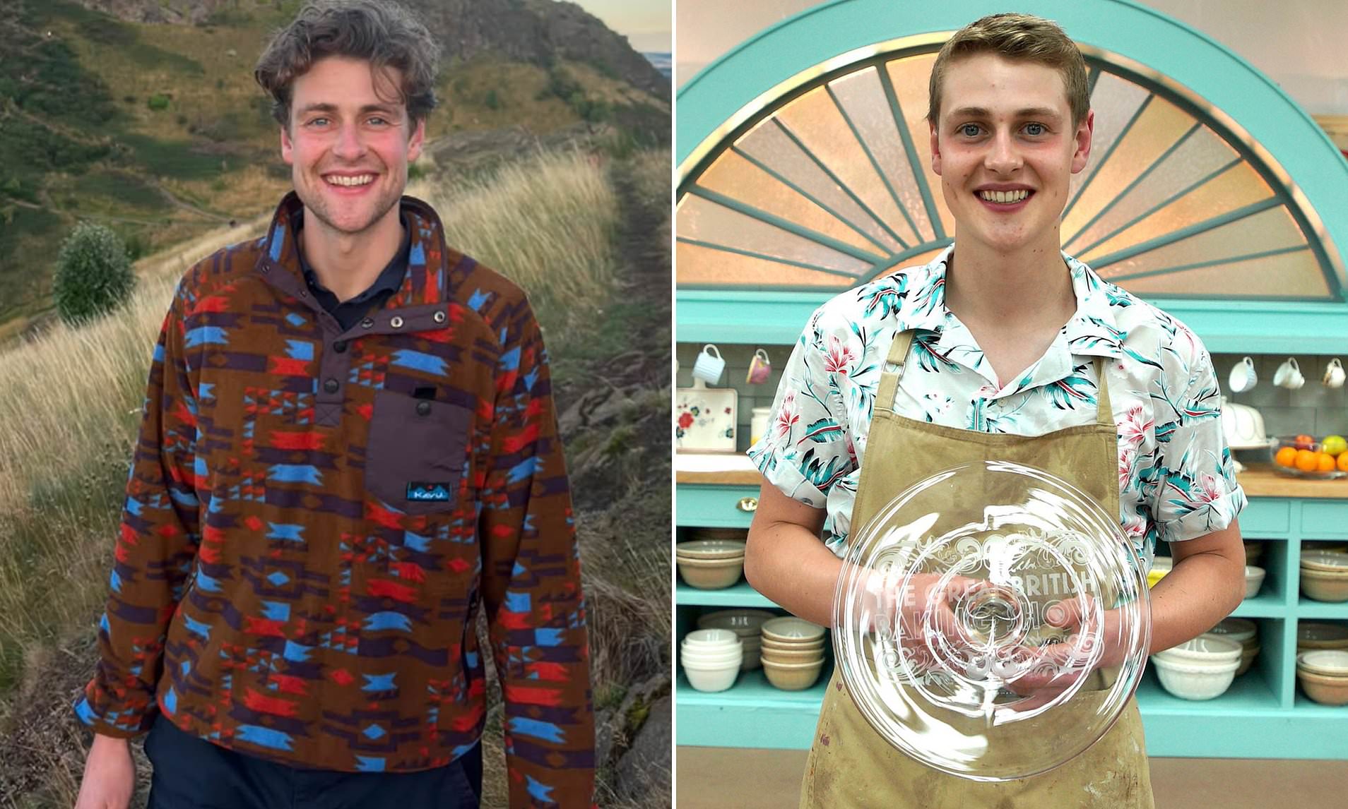 Bake Off winner Peter Sawkins looks worlds away from his stint on the show as a uni student
