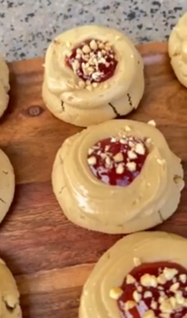 Copycat Crumbl PB&J cookies with a homemade twist